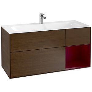 Villeroy und Boch Finion Waschtischunterschrank G070HBGN 119,6x59,1cm, Emotion, Regal rechts Peony, Walnut veneer
