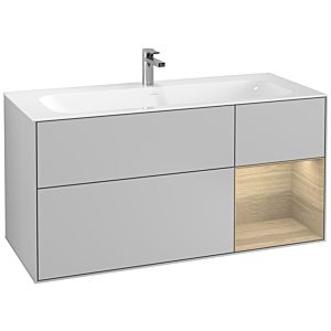 Villeroy und Boch Finion Waschtischunterschrank G070PCGJ 119,6x59,1cm, Emotion, Regal rechts Oak Veneer, Light grey matt