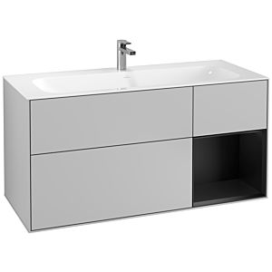 Villeroy and Boch Finion Villeroy and Boch Finion G070PDGJ 119.6x59.1cm, Emotion, shelf on the right black matt lacquer, light gray matt