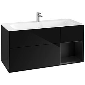 Villeroy and Boch Finion Villeroy and Boch Finion G070PDPH 119.6x59.1cm, Emotion, shelf on the right Black matt lacquer, Glossy Black Lacquer