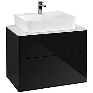Villeroy et Boch Finion Villeroy et Boch G09100PH 80x60.3x50.1cm, Emotion, plaque de finition blanc mat, Glossy Black Lacquer