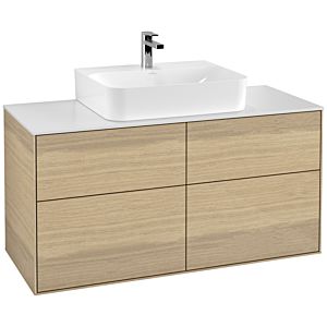 Villeroy and Boch Finion Villeroy and Boch Finion G13100PC 120x60.3cm, Emotion, cover plate matt white, Oak Veneer