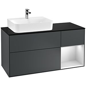 Villeroy and Boch Finion Villeroy and Boch Finion G152MTHG 120cm, cover plate black matt, Emotion, shelf left white matt lacquer, Midnight Blue Matt Lacquer