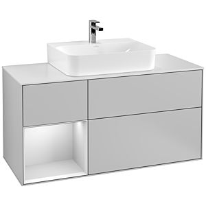 Villeroy and Boch Finion Villeroy and Boch Finion G161MTGJ 120cm, cover plate white matt, Emotion, shelf left white matt lacquer, light gray matt