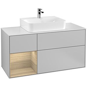 Villeroy and Boch Finion Villeroy and Boch Finion G161PCGJ 120cm, cover plate matt white, Emotion, shelf on the left Oak Veneer , light gray matt