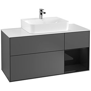 Villeroy and Boch Finion Villeroy and Boch Finion G171PHGK 120cm, cover plate white matt, emotion, shelf on the right Glossy Black Lacquer , anthracite matt