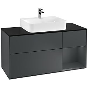 Villeroy and Boch Finion Villeroy and Boch Finion G172HGHG 120cm, black matt cover plate, Emotion, shelf on the right Midnight Blue Matt Lacquer , Midnight Blue Matt Lacquer