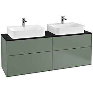 Villeroy and Boch Finion Villeroy and Boch Finion G18200GM 160x60.3cm, Emotion, cover plate black matt, Olive Matt Lacquer