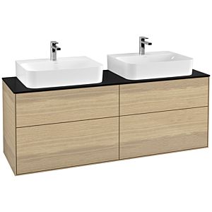 Villeroy and Boch Finion Villeroy and Boch Finion G18200PC 160x60.3cm, Emotion, cover plate black matt, Oak Veneer