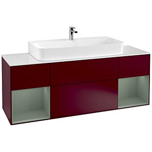 Villeroy and Boch Finion Villeroy and Boch Finion G211GMHB 160cm, cover plate white matt, Emotion, shelves olive matt lacquer, Peony Matt