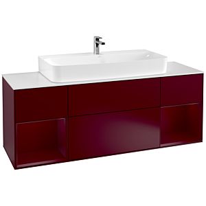 Villeroy et Boch Finion Villeroy et Boch G211HBHB 160cm, plaque de finition blanc mat, Emotion, étagères Peony laqué mat, Peony Matt