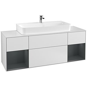 Villeroy and Boch Finion Villeroy and Boch Finion G211HGMT 160cm, cover plate white matt, Emotion, shelves Midnight matt lacquer, White matt lacquer
