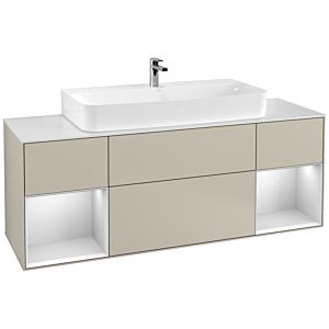 Villeroy and Boch Finion Villeroy and Boch Finion G211MTHH 160cm, cover plate matt white, Emotion, shelves matt white lacquer, Sand Matt Lacquer