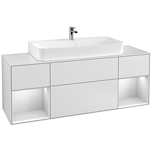 Villeroy und Boch Finion Waschtischunterschrank G211MTMT 160cm, Abdeckplatte white matt, Emotion, Regale White matt lacquer, White matt lacquer