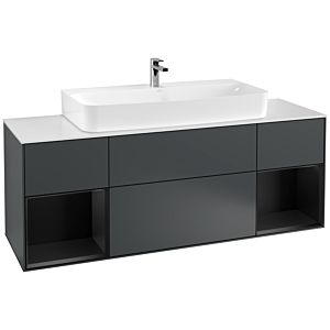 Villeroy and Boch Finion Villeroy and Boch Finion G211PDHG 160cm, cover plate white matt, Emotion, shelves black matt lacquer, Midnight Blue Matt Lacquer