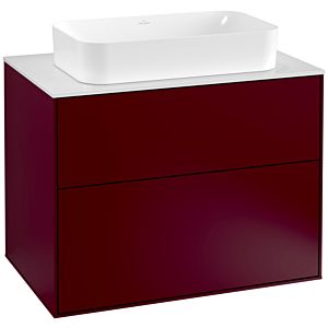 Villeroy und Boch Finion Waschtischunterschrank G22100HB 80x60,3cm, Emotion, Abdeckplatte white matt, Peony Matt