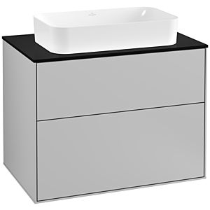 Villeroy und Boch Finion Waschtischunterschrank G22200GJ 80x60,3cm, Emotion, Abdeckplatte black matt, Light grey matt
