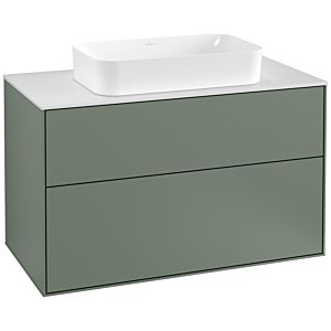 Villeroy et Boch Finion Villeroy et Boch G23100GM 100x60,3cm, Emotion, plaque de finition blanc mat, Olive Matt Lacquer