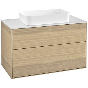 Villeroy und Boch Finion Waschtischunterschrank G23100PC 100x60,3cm, Emotion, Abdeckplatte white matt, Oak Veneer