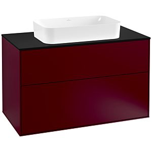 Villeroy and Boch Finion Villeroy and Boch Finion G23200HB 100x60.3cm, Emotion, cover plate black matt, Peony Matt