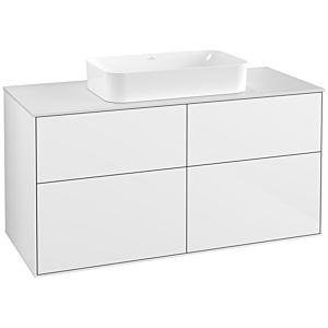 Villeroy und Boch Finion Waschtischunterschrank G26100GF 120x60,3cm, Emotion, Abdeckplatte white matt, Glossy white lacquer