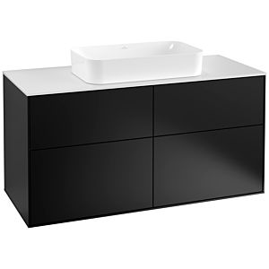 Villeroy und Boch Finion Waschtischunterschrank G26100PD 120x60,3cm, Emotion, Abdeckplatte white matt, Black matt lacquer