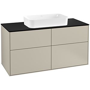 Villeroy and Boch Finion Villeroy and Boch Finion G26200HH 120x60.3cm, Emotion, cover plate black matt, Sand Matt Lacquer