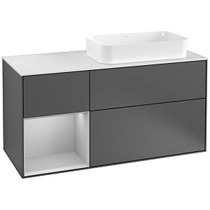 Villeroy and Boch Finion Villeroy and Boch Finion G271GJGK 120cm, cover plate white matt, Emotion, shelf left light gray matt, anthracite matt