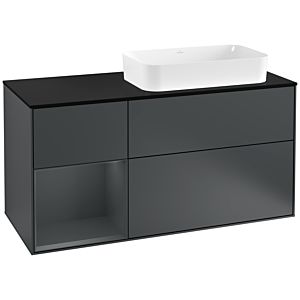 Villeroy and Boch Finion Villeroy and Boch Finion G272HGHG 120cm, cover plate black matt, Emotion, shelf left Midnight Blue Matt Lacquer , Midnight Blue Matt Lacquer