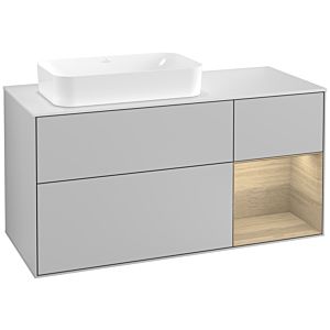 Villeroy and Boch Finion Villeroy and Boch Finion G281PCGJ 120cm, cover plate matt white, Emotion, shelf on the right Oak Veneer , light gray matt