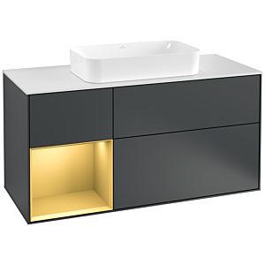 Villeroy and Boch Finion Villeroy and Boch Finion G291HFHG 120cm, cover plate white matt, Emotion, shelf left gold matt, Midnight Blue Matt Lacquer