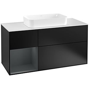 Villeroy and Boch Finion Villeroy and Boch Finion G291HGPD 120cm, cover plate white matt, Emotion, shelf on the left Midnight Blue Matt Lacquer , black matt lacquer