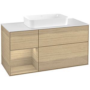 Villeroy et Boch Finion Villeroy et Boch G291PCPC 120cm, plaque de finition blanc mat, émotion, étagère à gauche Oak Veneer , Oak Veneer
