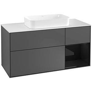 Villeroy and Boch Finion Villeroy and Boch Finion G301PHGK 120cm, cover plate white matt, emotion, shelf on the right Glossy Black Lacquer , anthracite matt