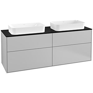Villeroy und Boch Finion Waschtischunterschrank G31200GJ 160x60,3cm, Emotion, Abdeckplatte black matt, Light grey matt