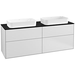 Villeroy et Boch Finion Villeroy et Boch G31200MT 160x60.3cm, Emotion, plaque de finition noir mat, laqué blanc mat