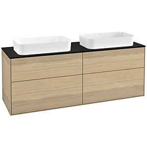 Villeroy und Boch Finion Waschtischunterschrank G31200PC 160x60,3cm, Emotion, Abdeckplatte black matt, Oak Veneer