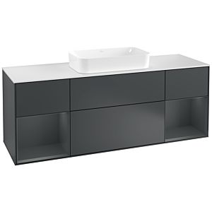 Villeroy and Boch Finion Villeroy and Boch Finion G331HGHG 160cm, cover plate matt white, Emotion, shelves Midnight matt lacquer, Midnight Blue Matt Lacquer