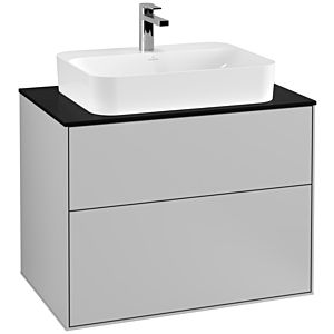 Villeroy and Boch Finion Villeroy and Boch Finion G34200GJ 80x60.3cm, Emotion, cover plate black matt, light gray matt