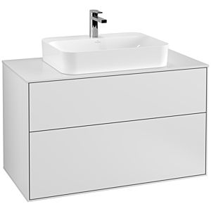 Villeroy und Boch Finion Waschtischunterschrank G35100MT 100x60,3cm, Emotion, Abdeckplatte white matt, White matt lacquer