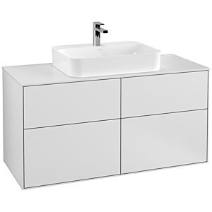 Villeroy und Boch Finion Waschtischunterschrank G38100MT 120x60,3cm, Emotion, Abdeckplatte white matt, White matt lacquer