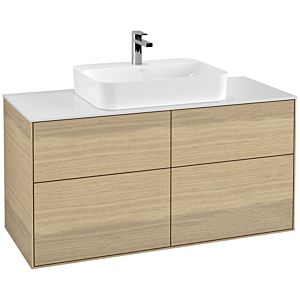 Villeroy and Boch Finion Villeroy and Boch Finion G38100PC 120x60.3cm, Emotion, cover plate matt white, Oak Veneer