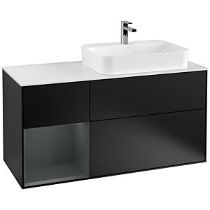 Villeroy and Boch Finion Villeroy and Boch Finion G391HGPD 120cm, cover plate white matt, Emotion, shelf on the left Midnight Blue Matt Lacquer , black matt lacquer