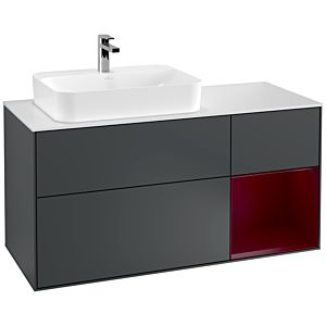 Villeroy and Boch Finion Villeroy and Boch Finion G401HBHG 120cm, cover plate matt white, Emotion, shelf on the right Peony , Midnight Blue Matt Lacquer