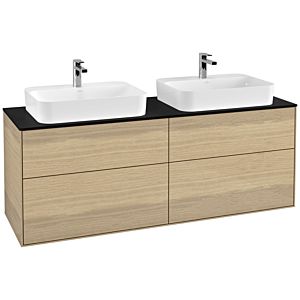 Villeroy and Boch Finion Villeroy and Boch Finion G43200PC 160x60.3cm, Emotion, cover plate black matt, Oak Veneer