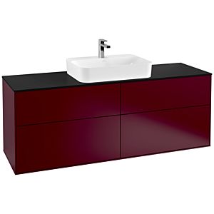 Villeroy et Boch Finion Villeroy et Boch G44200HB 160x60.3cm, Emotion, plaque de finition noir mat, Peony Matt