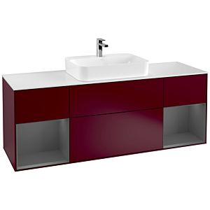 Villeroy and Boch Finion Villeroy and Boch Finion G451GKHB 160cm, cover plate white matt, Emotion, shelves Anthracite matt lacquer, Peony Matt