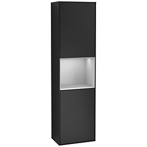 Villeroy und Boch Finion Hochschrank G460GJPD 41,8x151,6cm, links, Emotion, Regal Grey Matt Lacquer, Black matt lacquer