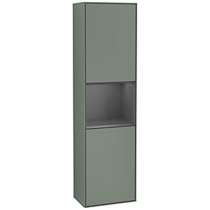 Villeroy und Boch Finion Hochschrank G460GKGM 41,8x151,6cm, links, Emotion, Regal Anthracite Matt Lacquer, Olive Matt Lacquer