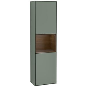 Villeroy and Boch Finion cabinet G460GNGM 41.8x151.6cm, left, emotion, shelf Walnut Veneer , Olive Matt Lacquer